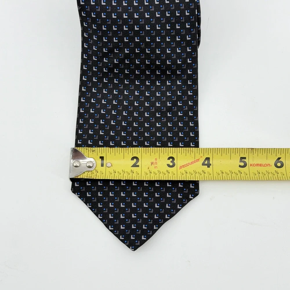 Lot‎ of 3 Tommy Hilfiger Mens Silk Ties Geometric Crest Red Green Black Italy